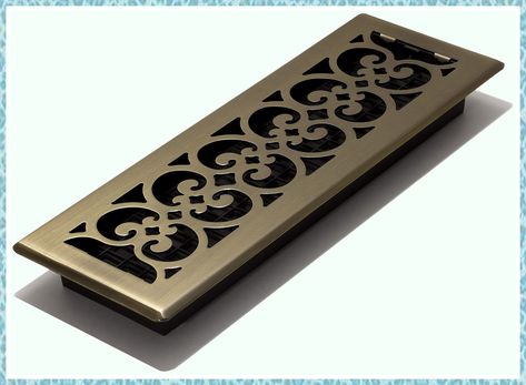 Decor Grates SPH414 14 Inch Register Cabinet Cup Pulls, Floor Registers, Decor Buy, Scroll Design, Floor Finishes, Steel Plate, Antique Finish, Floor Cleaner, Heating And Cooling