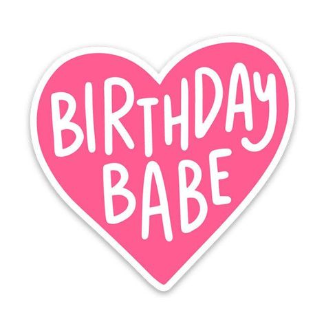 Such a cute and girly sticker to gift to your bestie for her birthday! She can wear it all day long on her special day. Decal sticker is printed on glossy vinyl. Sticker is die-cut with a trim and measures 2.75” on longest side Diy Birthday Banner, Birthday Babe, Diy Gift Set, Cute Laptop Stickers, Birthday Clipart, Scrapbook Background, Happy Planner Stickers, Planning Stickers, Birthday Stickers