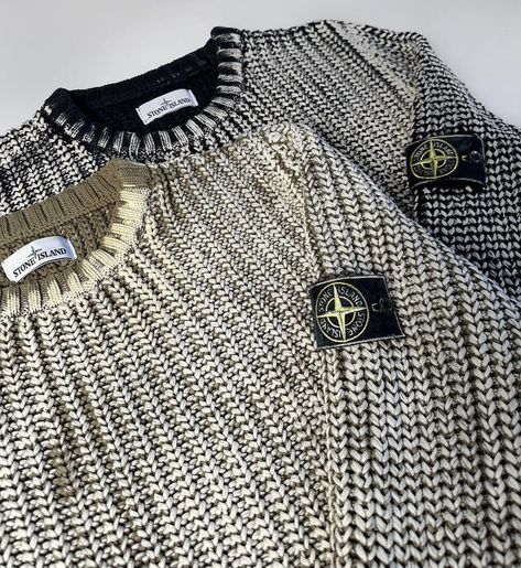 Stone Island Sweater Outfit, Stone Island Outfit, Stone Island Sweater, Vintage Stone Island, Minimal Streetwear, Island Outfit, Heavy Sweaters, Baggy Clothes, Mens Outfit Inspiration