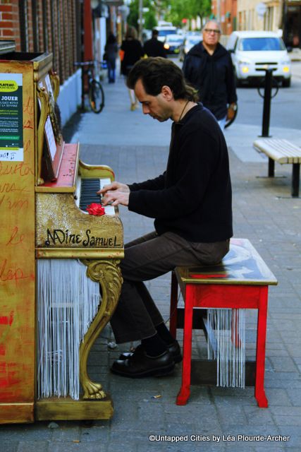 Public piano on Marie-Anne Est Street, at the corner of Saint-Denis Street, in Montreal (Canada) Street Piano, Public Piano, Summer Street, Saint Denis, Quebec City, Montreal Canada, 40th Anniversary, Montreal, Pop Up