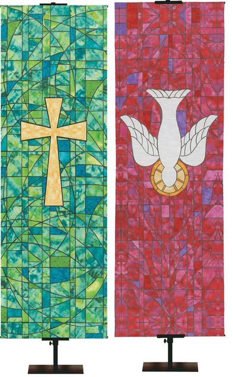 Liturgical Banners Christian Symbols of Worship Church Banners Designs, Symbols Of Faith, Church Banners, Banner Stands, Sacred Symbols, Custom Banners, Vinyl Fabric, Church Decor, Praise And Worship