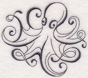 Inky Octopus design (M6601) from www.Emblibrary.com Library Embroidery, Octopus Drawing, Octopus Tattoo Design, Octopus Tattoos, Tattoos Mandala, Octopus Design, Octopus Tattoo, Octopus Art, Constellation Tattoos