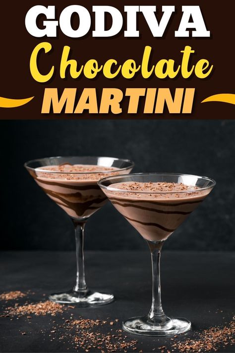 Chocolate Martini Godiva, Godiva Chocolate Martini, Godiva Chocolate Liquor, Caramel Vodka, Liquor Recipes, Chocolate Martini, Godiva Chocolate, Mixed Drinks Alcohol, Yummy Alcoholic Drinks