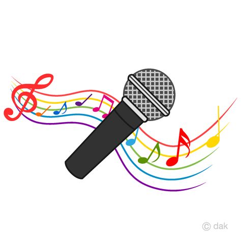 Microphone Clipart, Wave Clipart, Guitar Clipart, Music Tones, Music Clipart, Rainbow Music, Guitar Notes, Colorful Notes, Music Cartoon