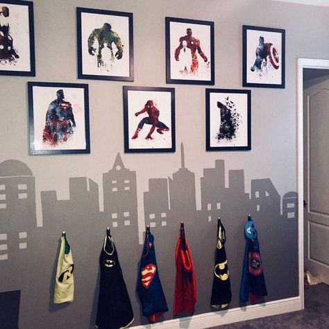 Boys Superhero Bedroom, Superhero Boys Room, Superhero Room Decor, Avengers Bedroom, Marvel Bedroom, Avengers Room, Map Abstract, Marvel Room, Superhero Decorations