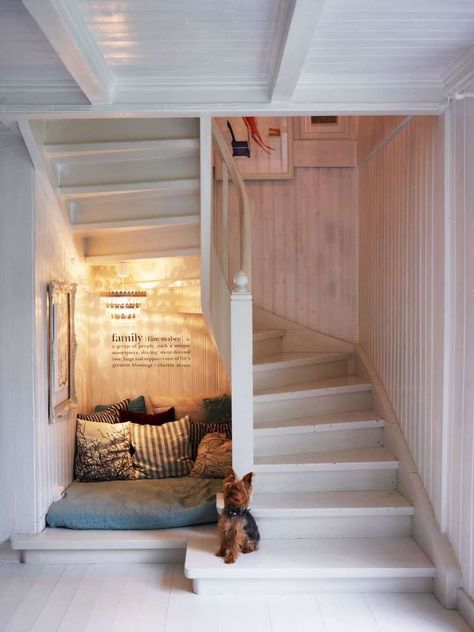 Under Stairs Dog House, Under Stairs Nook, Under Stairs Storage Solutions, Stair Nook, تحت الدرج, Dog Room Decor, Dog Bedroom, Stair Case, Dog Rooms