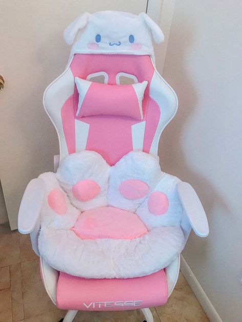 About Cinnamoroll, Kawaii Room Ideas, Gamer Chair, Gamer Room Decor, Video Game Room Design, Cute Bedroom Ideas, Computer Room, Gaming Room Setup, Cute Bedroom Decor