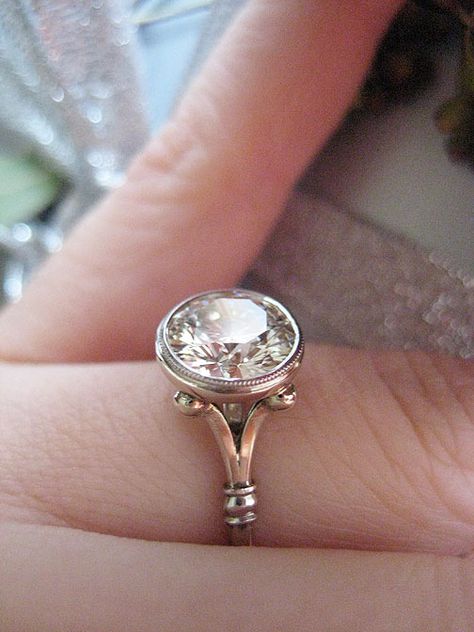 Bezel Engagement Ring, Diamond Engagement Wedding Ring, Bezel Set Diamond, Zac Posen, Bling Rings, Blue Nile, Bezel Diamond, Morganite, Vintage Engagement Rings