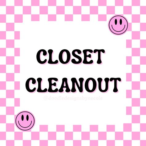 Buy My Stuff Picture, Destash Sale Image, Closet Sale Image, Clean Closet Aesthetic, Closet Clean Out Picture Cute, Clean Out Closet Sign, Closet Clean Out Image, Closet Cleanout, Closet Clean Out Graphic