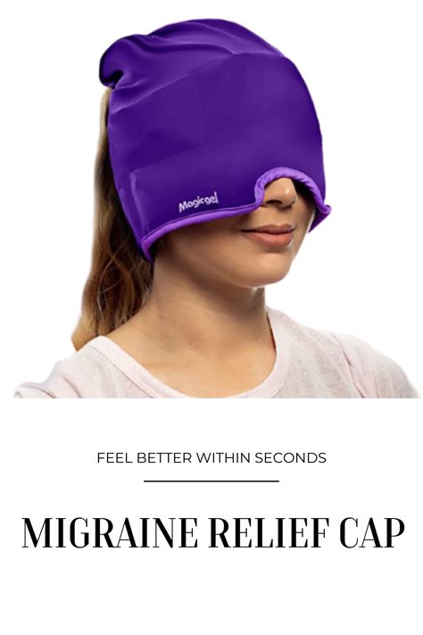 This Migrain Relief Cap is a must have for those who suffer from migraines or tension headaches. Place it in the fridge or freezer and wear it as soon as you get a migraine to get instant relief. A must have product to protect your health and wellness in 2023. Migraine Headache, Dark Cool, Migraine Prevention, Migraine Relief, Tension Headache, Headache Relief, Migraine Headaches, Migraine, Head Wrap