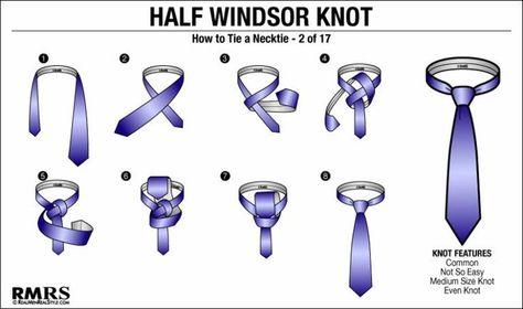 The Half Windsor Knot – considered one of the most popular tie knots in use. It's Symmetrical, balanced, and appropriate for most professional occasions. Today, we’re going to learn how to tie the Half Windsor knot and make it part of your style. Balthus Knot, Half Windsor Knot, How To Tie A Necktie, Windsor Tie Knot, Eldredge Knot, Four In Hand Knot, Full Windsor Knot, Windsor Tie, Simpul Dasi