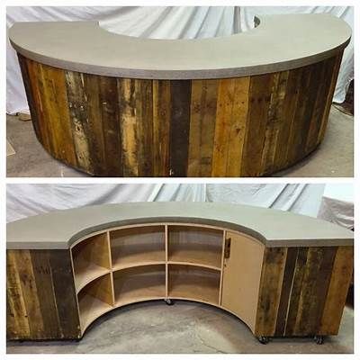 Welcome center I built for a local Church Basement Makeover, Welcome Desk Church, Church Kitchen Ideas, Church Coffee Bar Ideas, Youth Room Ideas Church, Church Lobby Design, Welcome Desk, Church Welcome Center, Church Foyer