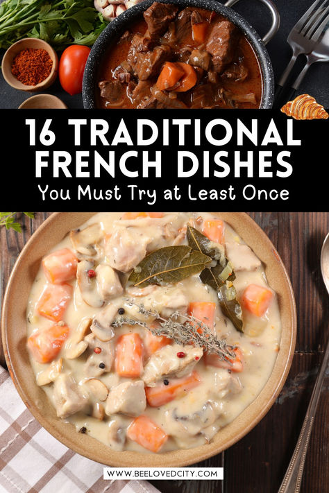 Healthy French Recipes Dinners, Classic French Dishes Dinners, French Winter Recipes, French Starters Recipes, Easy French Cuisine Recipes, France Food Recipe, French Dishes Easy, Best French Recipes, French Comfort Food