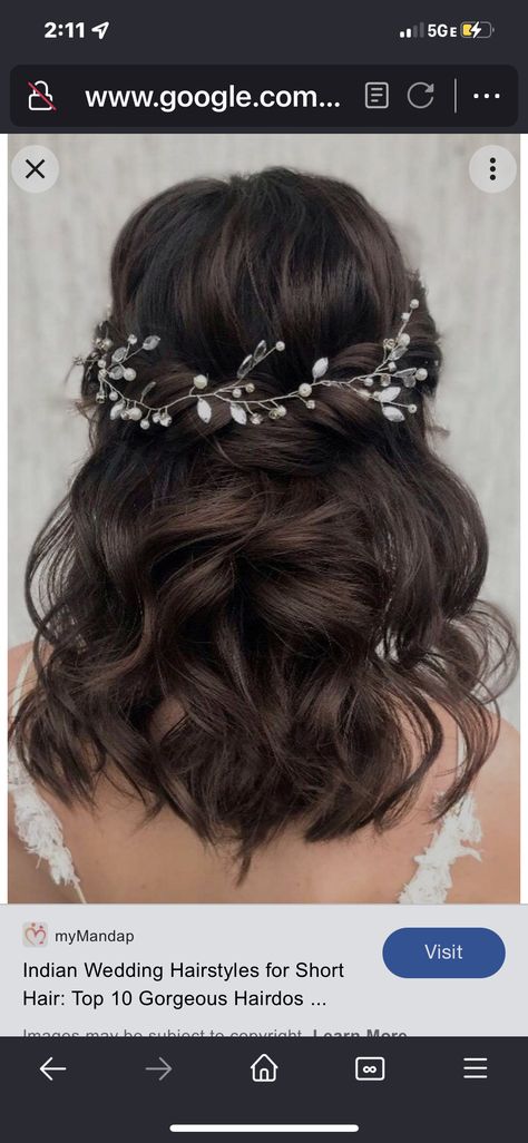 Party Hairstyles For Long Hair, Reception Hairstyles, Easy Party Hairstyles, Hairstyles For Gowns, Hair Style On Saree, Hairstyles Design, Medium Hair Styles For Women, Engagement Hairstyles, Traditional Hairstyle