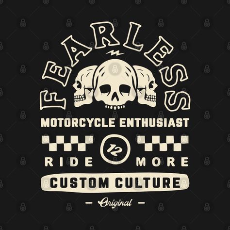 Bikers Tshirt Design, Motorcycle Typography, Skull Logo Design, Apparel Design Inspiration, Black Metal Art, Racing Design, T Shirt Logo, Tshirt Design Inspiration, Skull Logo