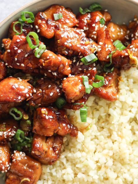 The Best Whole30 Orange Chicken - Clean Foodie Cravings Paleo Orange Chicken, Whole 30 Dinner, Healthy Orange Chicken, Whole 30 Meals, Tangerine Juice, Fall Meal, 30 Diet, Broken Record, Whole30 Dinners