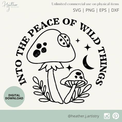 mushroom shirt Peace Of Wild Things, Cottagecore Png, Boho Mushroom, Mushroom Svg, Mushroom Nature, Line Art Svg, Mushroom Drawing, Art Svg, Cricut Craft Room