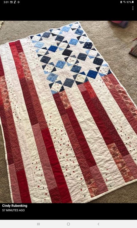 Hand Quilting Designs Ideas, Usa Quilt Pattern, 4th Of July Quilt Patterns, 4th Of July Quilts, Patriotic Quilts Patterns Free, American Flag Quilt Pattern Free, Fourth Of July Quilt, Patriotic Quilt Patterns, 4th Of July Quilt