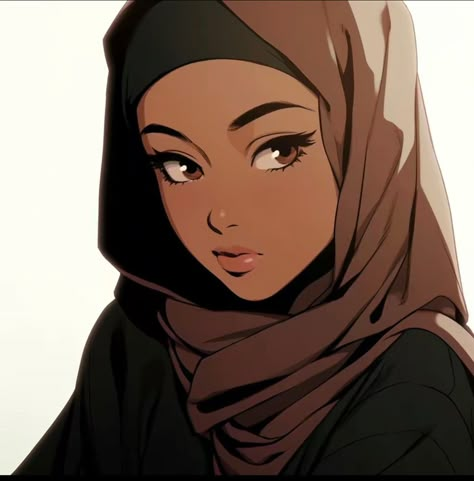 Baddie Drawings, Hijabi Pfp Cartoon, Hijabi Pfp, Nice Pfp, Hijabi Art, Art Inspired Tattoos, Hijab Art, Muslim Art, Cartoon Pfp