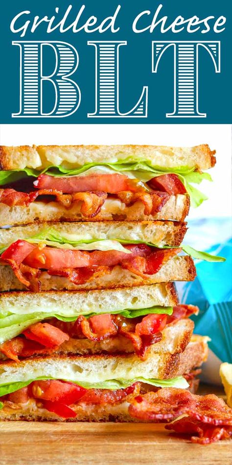 Grilled Blt, Making Pasta Sauce, Grilled Cheese Bites, Blt Grilled Cheese, Blt Sandwich Recipes, Blt Recipes, Easy Grilled Cheese, Best Sandwich Recipes, Eat Healthy Food