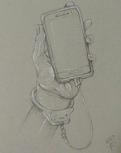 Person Looking At Phone Drawing, Person On Phone Drawing, Cell Phone Drawing, People On Their Phones, Phone Drawing, Pictures With Meaning, Drawings With Meaning, Portraits Of People, Drawing Competition