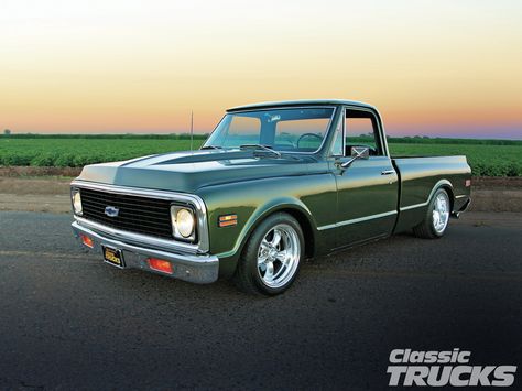 Check out this 1972 Chevrolet C10 that has a 1990 Chevy 350 engine, Sanderson headers, and a TH350 transmission. Read more only at www.classictrucks.com, the official website for Classic Trucks Magazine! Classic Trucks Magazine, 72 Chevy Truck, C10 Chevy Truck, C10 Trucks, Truck Yeah, Chevrolet C10, Classic Pickup Trucks, Chevy C10, Cadillac Eldorado