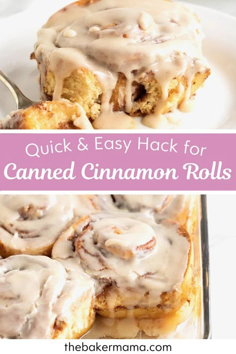 Try this canned cinnamon roll hack for a quick breakfast treat that’s sure to impress! Make store-bought canned cinnamon rolls feel special for any occasion with just a few simple ingredients and some helpful tips! Create soft and tasty cinnamon rolls that taste like they’re homemade. This quick and easy method will become a favorite for you and your family. Canned Cinnamon Roll Air Fryer, Fancy Cinnamon Rolls From Can, What Can You Make Out Of Canned Cinnamon Rolls, Make Ahead Cinnamon Rolls Easy, Cinnamon Rolls Canned Biscuits, Cinnamon Rolls With Store Bought Dough, Sticky Buns Using Canned Cinnamon Rolls, Make Store Bought Cinnamon Rolls Better, Cinnamon Rolls Out Of Canned Biscuits