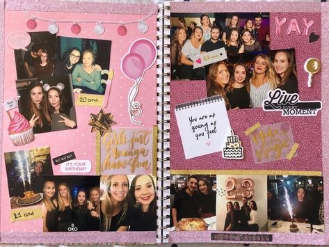 Memories Album Aesthetic, School Memory Journal, Photo Scrapbook Ideas Diy Memories, Journal Of Memories, Best Friend Scrapbook Ideas Diy, Picture Scrapbook Ideas Friends, Picture Scrapbook Ideas Memories, Picture Journal Ideas Memories, Photo Album Scrapbooking Memories