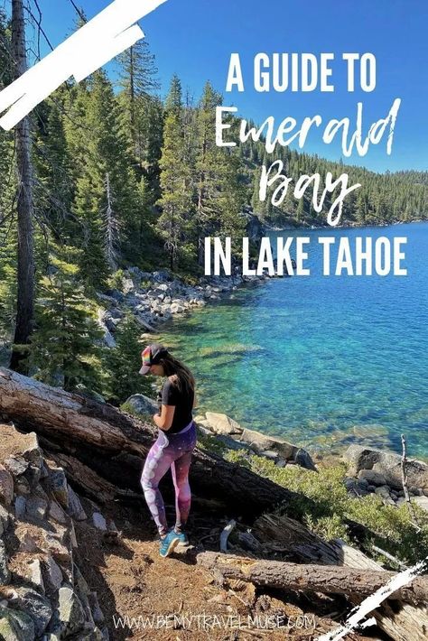 A complete guide to Emerald Bay in Lake Tahoe, with information on the best spots, best hikes, other activities to do in the area, and camping guide. #EmeraldBay Lake Tahoe Itinerary, Emerald Bay Lake Tahoe, Lake Tahoe Winter, Tahoe Winter, 3 Day Weekend, Tahoe Trip, Lake Tahoe Vacation, Cascade Falls, Emerald Bay