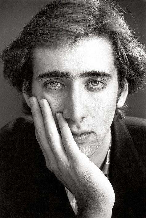 Gorgeous and young Nicholas Cage Music Celebrities, Nicholas Cage, Actor Headshots, Actors Male, Nicolas Cage, Young Actors, Foto Art, Male Portrait, White Photo