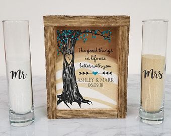 Rustic Unity Sand Ceremony Set Shadow Box, Unity Candle Alternative for Barn Wedding, Rustic Wedding, Country Wedding, or Woodlands Wedding Unity Candle Alternative, Unity Candle Alternatives, Woodlands Wedding, Country Wedding Pictures, Country Wedding Reception, Outdoor Country Wedding, Sand Ceremony Set, Sand Ceremony Wedding, Unity Sand Ceremony