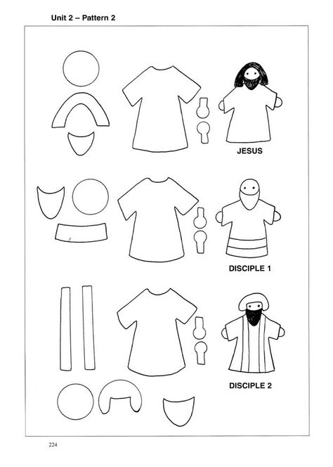 Jesus+Finger+Puppet+Template Bible Quiet Book, Finger Puppet Patterns, Felt Puppets, Godly Play, Puppets For Kids, Puppets Diy, Bible Story Crafts, Felt Finger Puppets, Puppet Patterns