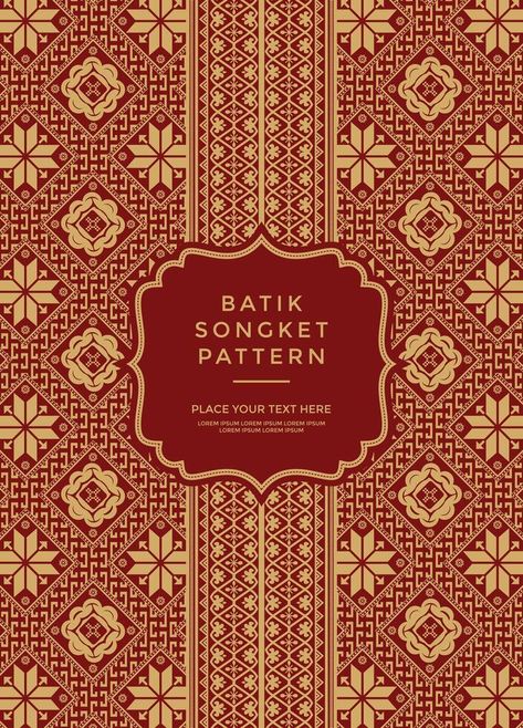 Vector traditional ethnic batik songket pattern motif traditional for textile Indonesian Textiles Patterns, Batik Packaging, Motif Songket Palembang, Batik Pattern Vector, Songket Design, Decorative Calligraphy, Flower Booth, Songket Pattern, Motif Songket