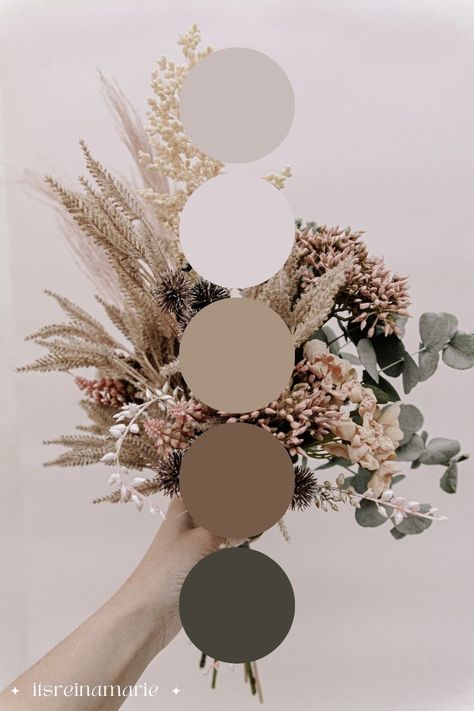 Brand Colours 2023, Fall Wedding Neutral Color Scheme, 2023 Palette Color, Boho Chic Wedding Palette, Aesthetically Pleasing Color Palettes, Wedding Color Palette Earth Tones, Seaglass Color Scheme, Color Pallete Interiors, Tan Wedding Colors Colour Palettes