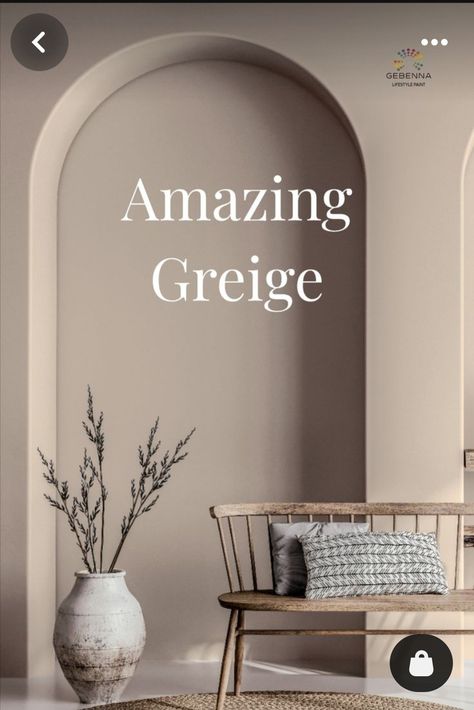 Griege Paint Living Room, White And Brown Wall Paint, Grey Beige Wall Color, Wall Color Greige, Taupe Beige Bedroom, Greige Wall Paint, Beige Walls With Grey Furniture, Grey Floor Taupe Walls, Taupe Ceiling White Walls