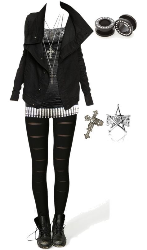 "Untitled #676" by bvb3666 ❤ liked on Polyvore Hipster Outfits, Ropa Punk Rock, Metal Outfit, Outfit Rock, Mode Rock, Emo Stuff, Scene Outfits, Estilo Rock, Casual Cosplay