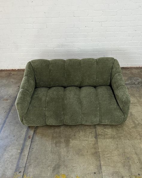 Custom Low Profile Channel Loveseat Price: 2380 Dimensions: W61 D37 H26.5 AH23 SW50 SD23 SH13 Vintage Love Seat, Loaf Love Seat, Loveseat Uk, Green 2 Seat Sofa, Vintage Pink Loveseat, Vintage Mid Century Furniture, Low Profile, Vintage Furniture, Love Seat