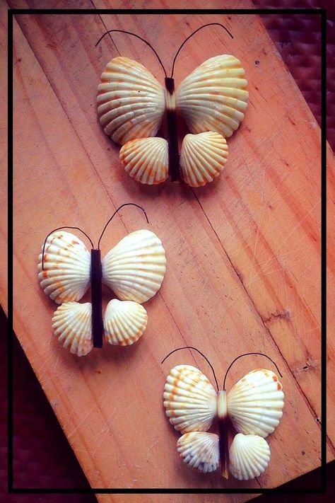 Ideas To Use Seashells, Broken Shell Crafts, Seashell Ideas, Seashell Art Diy, Sea Shells Diy, Art Coquillage, Seashell Projects, Shell Flowers, Shells Diy