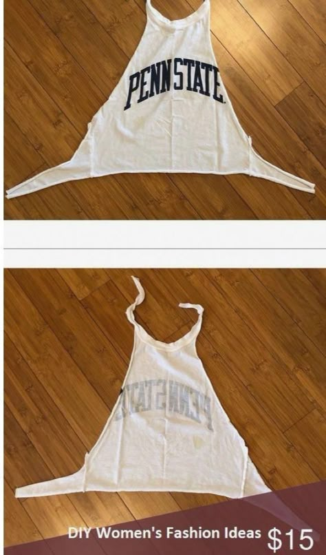 Penn State Tailgate, Diy Cut Shirts, Cut Up Shirts, Diy Crop Top, Diy Vetement, College Shirts, Diy Fashion Clothing, Women Diy, Fashion Diy