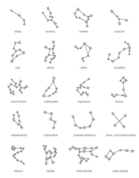 Scorpio Star Constellation, Constellation Drawing, Capricorn Constellation Tattoo, Star Constellation Tattoo, Zodiac Constellation Art, Pisces Constellation Tattoo, Aries Constellation Tattoo, Constellation Piercings, Star Signs Aquarius