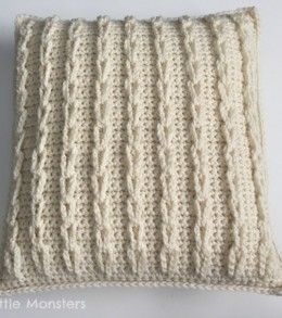 crochet cable loop pillow Loop Pillow, Crochet Pillow Patterns Free, Crochet Pillow Cases, Crochet Pillow Cover, Crochet Cushion Cover, Crochet Pillow Pattern, Crochet Chain, Crochet Cable, Crochet Pillows