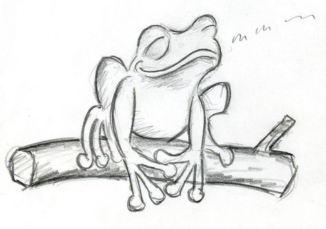 Happy Frog by 1milly2.deviantart.com on @deviantART Frog And Butterfly Drawing, Simple Frog Sketch, Drawing Frog Cute, Happy Frog Drawing, Funny Frog Drawing Sketches, Standing Frog Drawing, Frog People Drawing, Cool Frog Drawing, Frog Tutorial Drawing