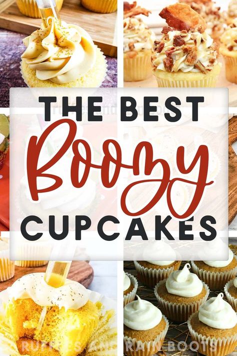 Choose from an array of boozy cupcake recipes for your next party, with options to add a hint or a bold splash of alcohol-infused flavor. Cupcakes With Alcohol, Alcohol Cupcakes Recipes, Infused Cupcakes Recipes, Boozy Cupcakes Recipes, Alcohol Infused Cupcakes, Chantilly Cake Recipe, Alcoholic Cupcakes, Boozy Baking, Spice Cake Mix And Pumpkin