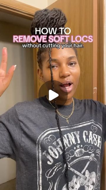 Melanin Hairstyles 💇🏽‍♀️ on Instagram: "HOW TO REMOVE SOFT LOCS 👌🏽🌠 @_aliyahnb" How To Remove Soft Locs, Style Soft Locs, How To Take Down Soft Locs, How To Take Out Soft Locs, Fake Locs Hairstyles, Soft Locks Styles, Styling Soft Locs, Hairstyles To Do With Soft Locs, Soft Locs With Barrel Ends