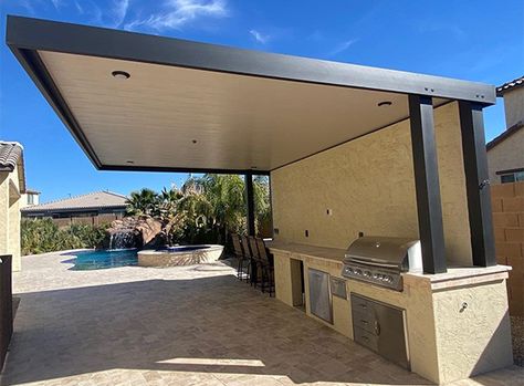 Cantilever Patio Covers - Soltech Patio Covers Patio Covers, Aluminum Pergola, Privacy Walls, Column Design, Patio Style, Shade Structure, Pergola Patio, Outdoor Living Areas, Custom Lighting