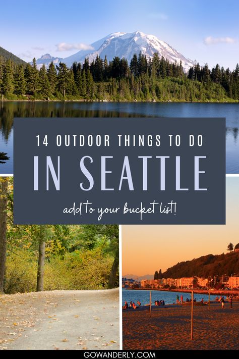 A guide featuring 14 unique outdoor activities in Seattle, perfect for both locals and tourists looking to explore beyond the usual attractions. What To Do In Seattle Washington, Seattle To Do, Things To Do In Seattle, Seattle Vacation, Seattle Trip, Washington State Travel, The Emerald City, Olympic Mountains, Lake Union