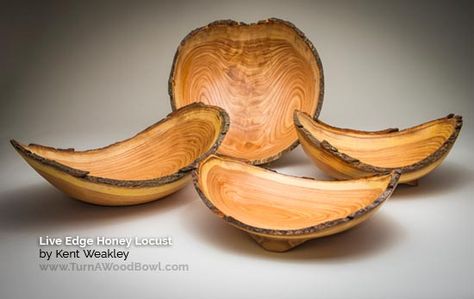 About Kent Weakley Turning Wood Bowls and How I Started Wood Turned Bowls Ideas, Lathe Turned Wood Bowls, Wood Turning Bowl Shapes, Metal Lathe Projects, Wood Kitchen Utensils, Wood Turned Bowls Viking, Honey Locust, Woodturning Emerging Bowl, Bowl Turning