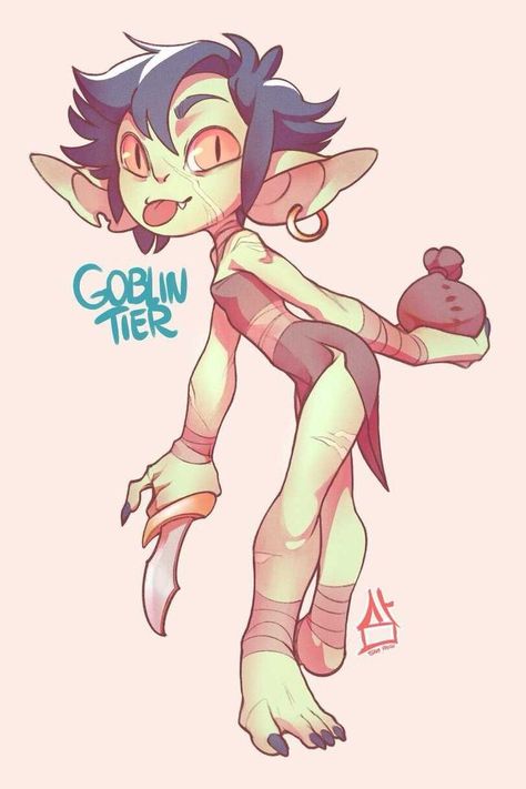 Goblin Fantasy Art, Goblin Girl, Goblin Art, Monster Musume, Fantasy Races, Cute Monsters, Girls Characters, Monster Girl, Dnd Characters