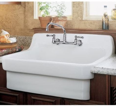 Utility Sinks, Camp Kitchen Organization, Country Sink, Country Kitchen Sink, Kitchen Sink Remodel, China Kitchen, Utility Sink, Wall Mount Faucet, Single Bowl Kitchen Sink