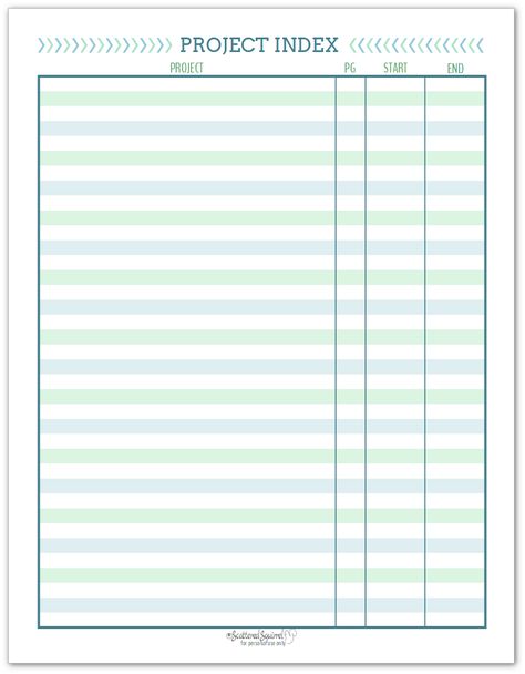 Project Index to help keep track of which projects you have going on, what you have planned, and what you've finished. Index Template, Index Page Printable, Index Printable Page, Project List Template, Index For Project, Project Summary Template, Project Tracking Template, Project Checklist Template, Project Tracker Bullet Journal